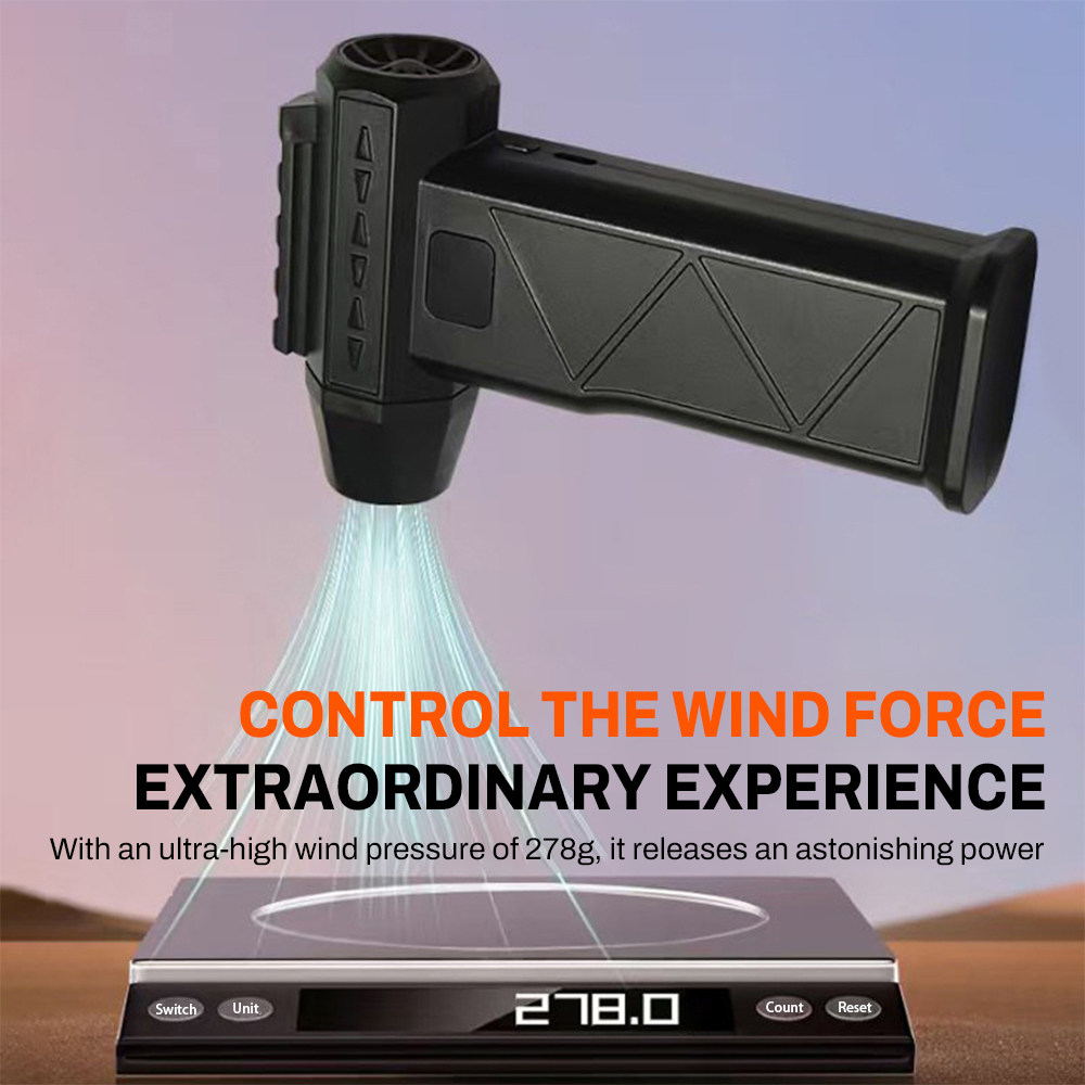 Potente soplador de aire de 600000RPM para PC, ventilador súper Jet, miniventilador ajustable de 5 engranajes con pantalla Digital, aspiradora para coche