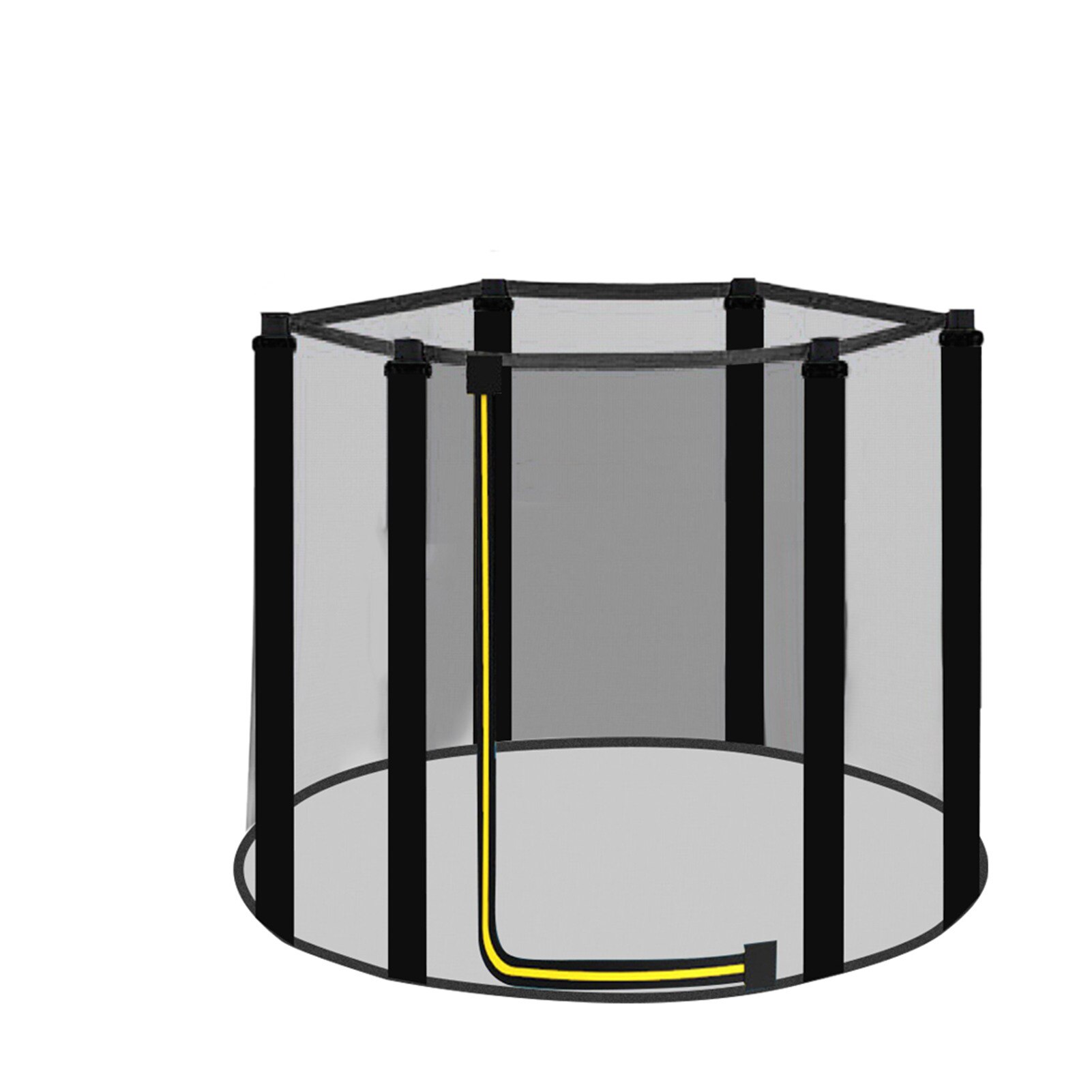 Trampoline Vangnet Uv-Bestendig Tuin Trampoline Vervanging Net Voor 3.97ft/4.59ft/4.92ft 6 Polen Trampolines: Diameter 1.2m