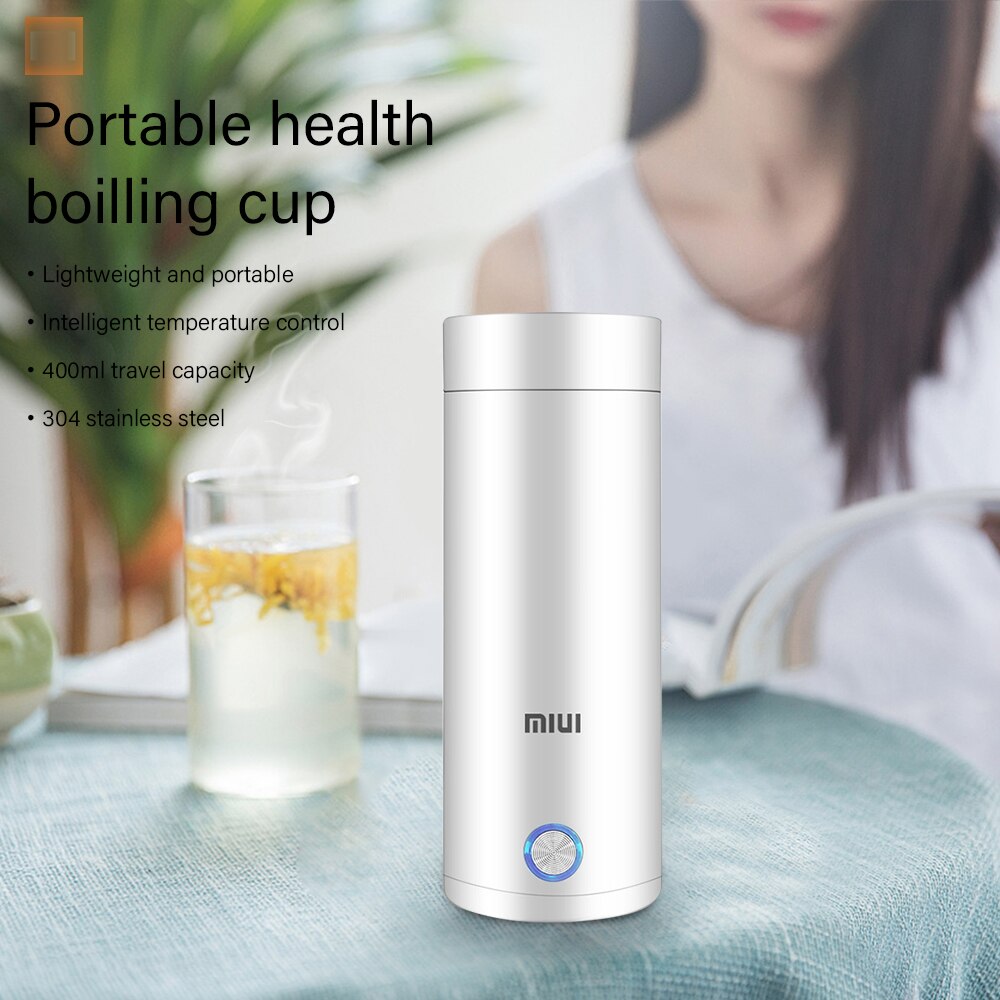 Hervidor de agua eléctrico portátil de 400ml, hervidor de agua inteligente para viaje, té y café, hervidor de agua para mantener el calor, electrodomésticos de cocina