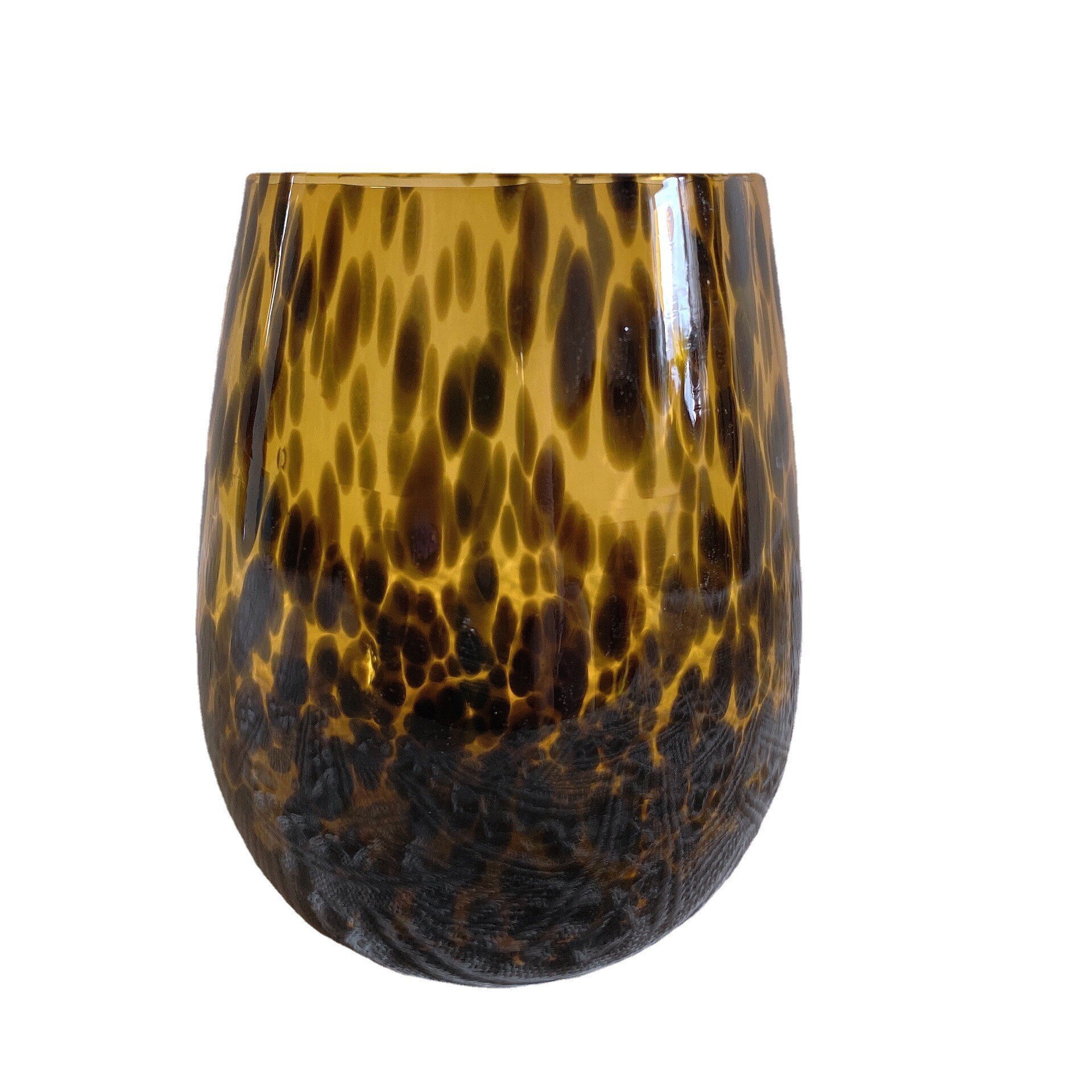 European-Style Leopard Spot Water Cup Cocktail Glass Handmade Goblet Hotel Ornaments: Eggcup
