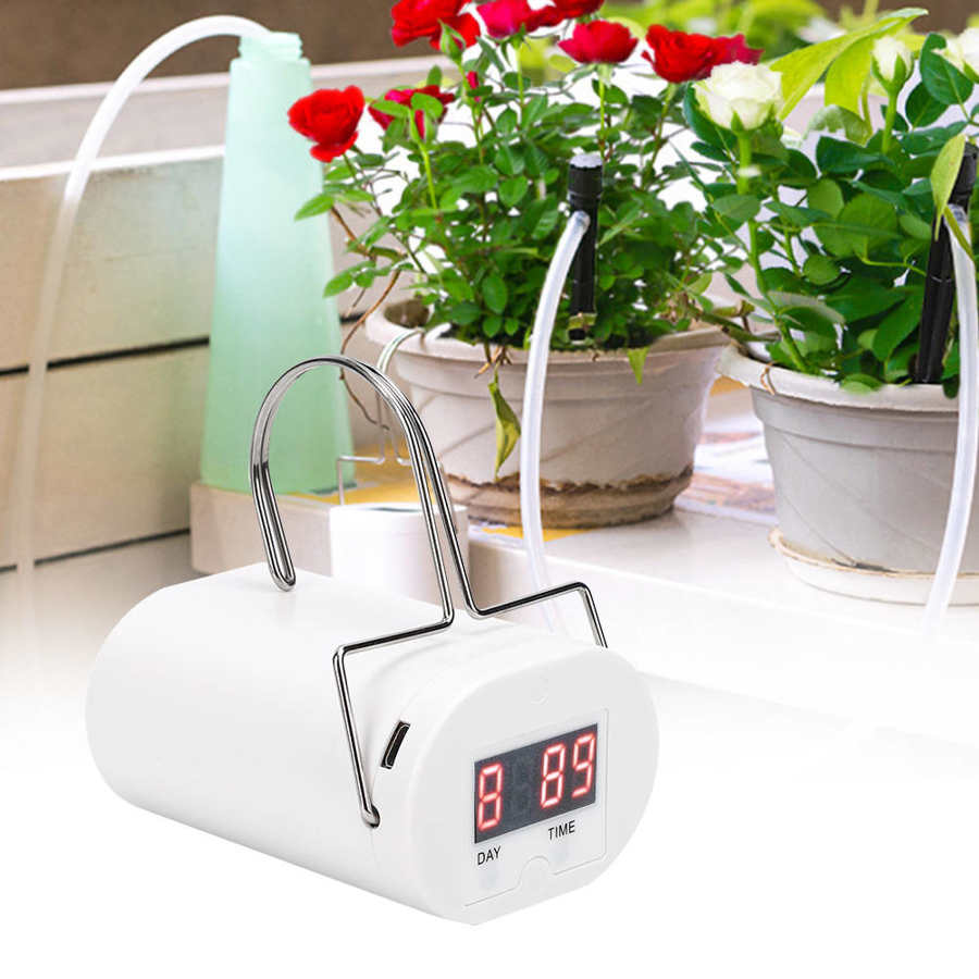 Watering System Automatic Drip Irrigation Kit Garden Water Timer Self Watering System for Indoor Balcony Potted Plants hour