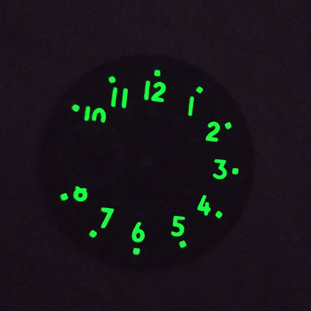 Dial estéril para reloj, esfera negra superluminosa, compatible con 6497, 6498, 3600, reloj bobinado a mano, pieza de movimiento para reloj DIY