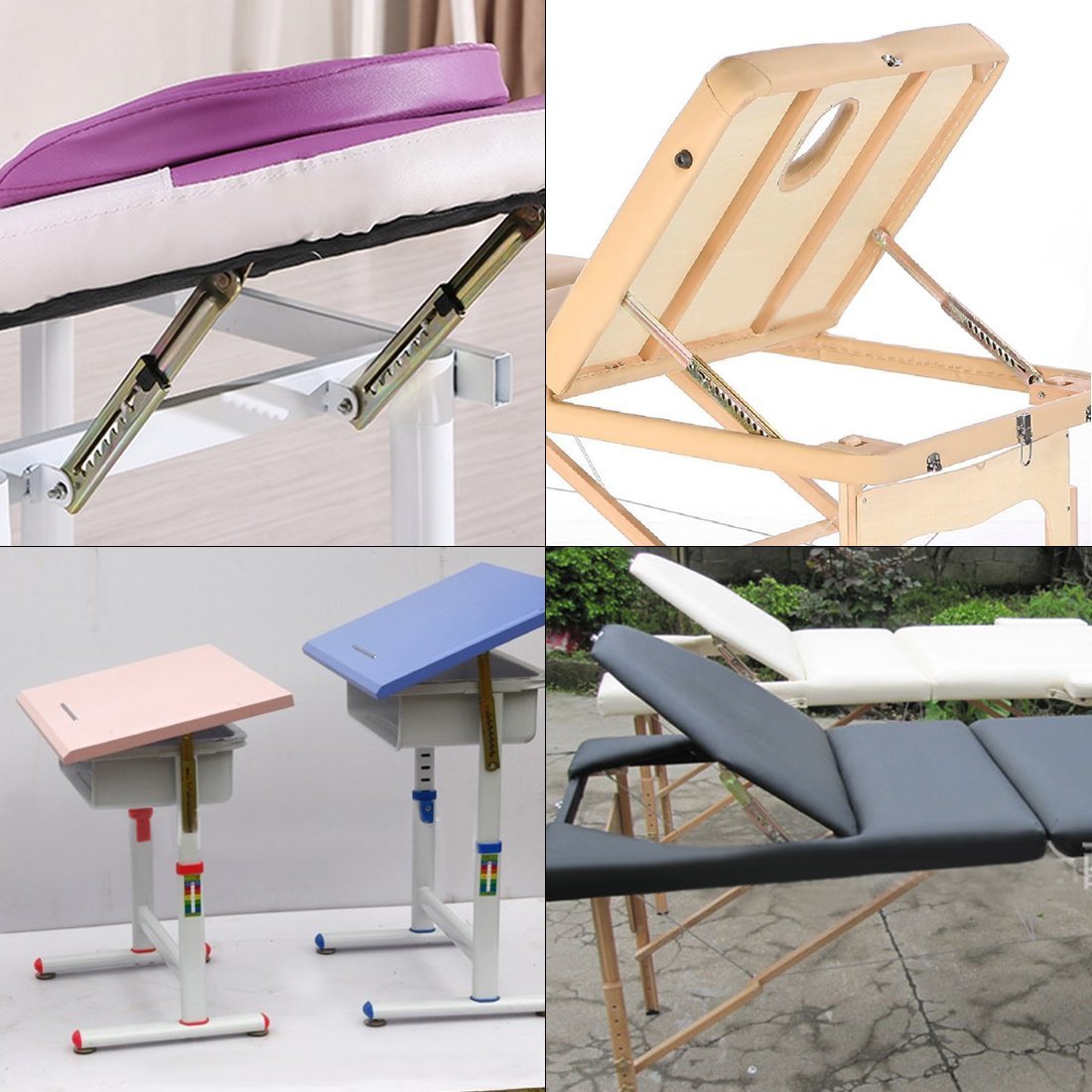 1 Pair Angle Lifting Rod Desk 10/7 Gear Adjusting Hinge Angle Hinge WITH Bracket Cabinet Door Lift Pneumatic Support Hardware