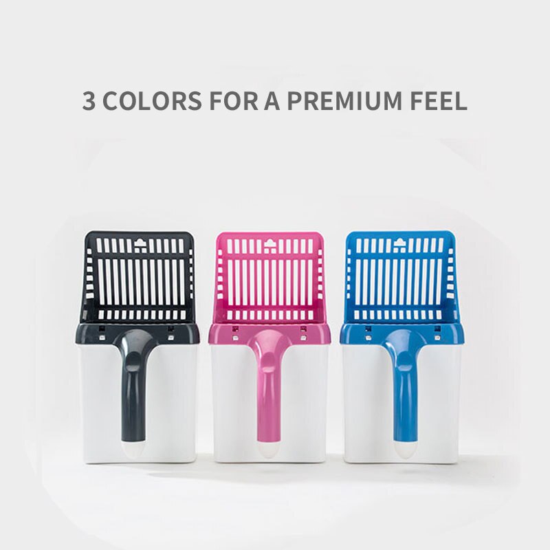 3 Palas De Arena Para Gato De Plástico - Colores Azul, Rosa Y Verde, Duraderas, Fáciles De Limpiar, 25,5 Cm De Largo