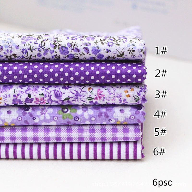 gemischt Stil Baumwolle Stoff Gedruckt Tuch NäHenne Quilten Stoff Patchwork Hand Druck Hause Liefert DIY Handgemachte Accessoires: Violett