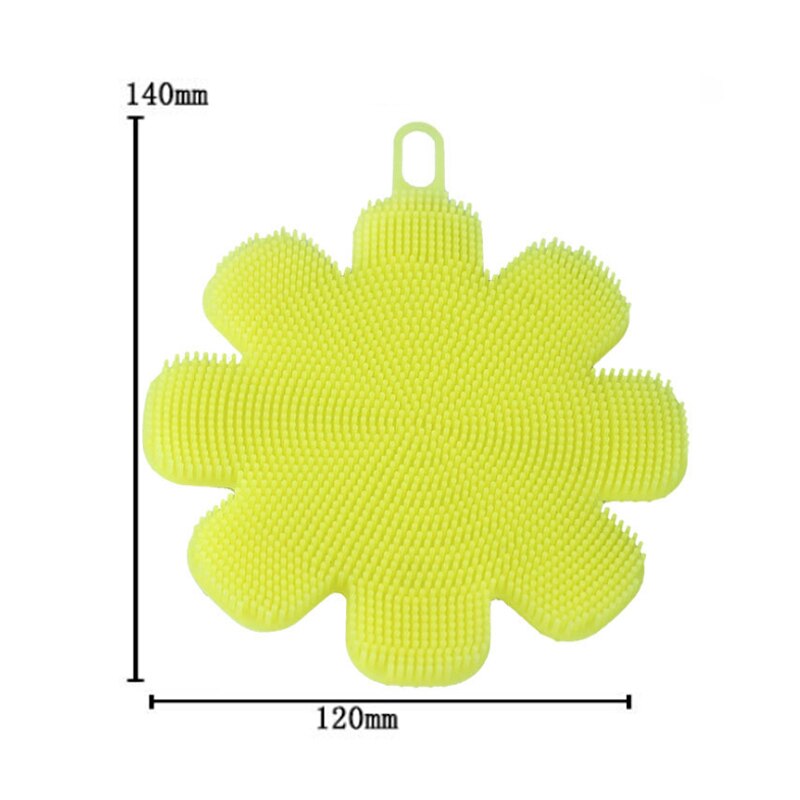Multifunctional Silicone Brush Kitchen Dishwashing Sourcing Pad Decontamination Pot and Bowl Cleaning Brush Anti Table Mat: 17