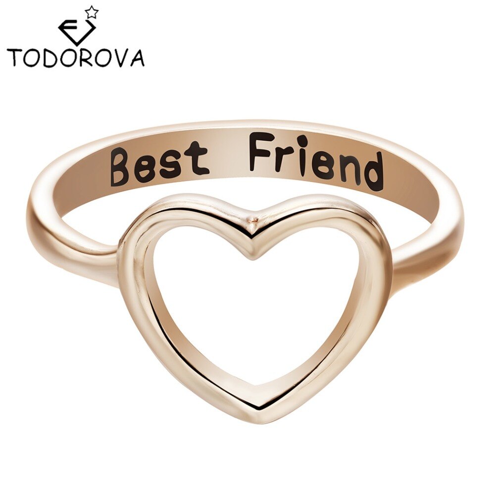 Todorova Leuke Liefde Hart Beste Vriend Ringen voor Vrouwen Midi Eenvoudige Ringen Vrouwelijke