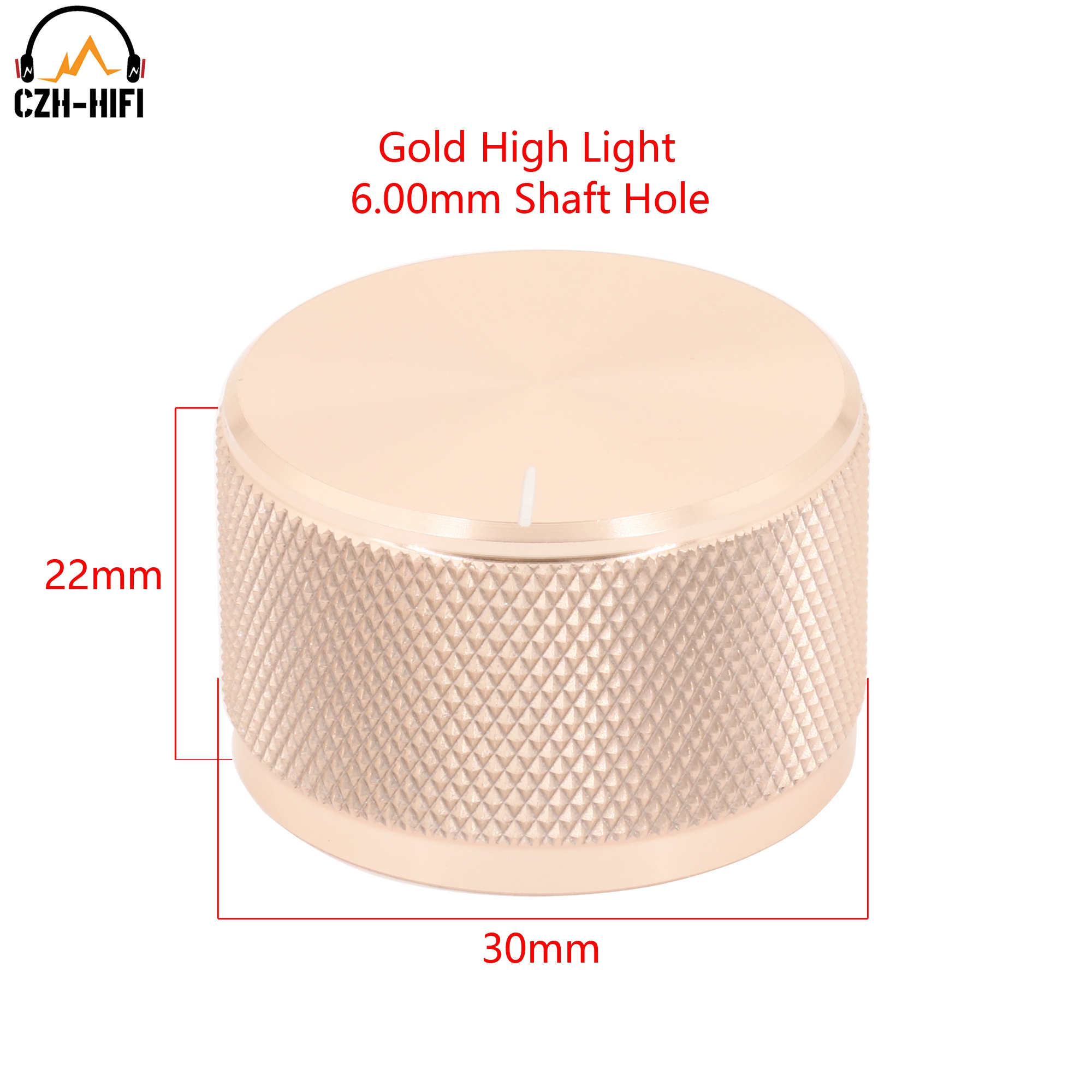 Perilla de Audio de 30mm, 35mm y 38mm, potenciómetro de aluminio sólido, interruptor giratorio, botón de puntero para CD, DAC, AMP, sonido de volumen, 1 ud.: Otros