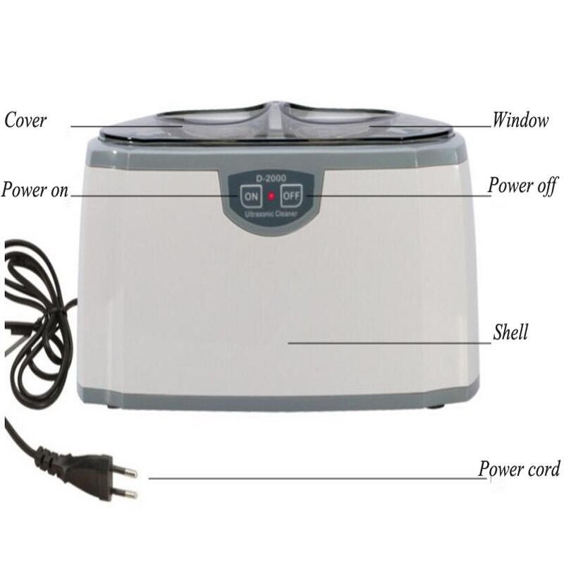 Mini Small Household Ultrasonic Cleaning Machine Ultrasonic Glasses Watch Small Jewelry Cleaning Equipment Cleaner D-2000
