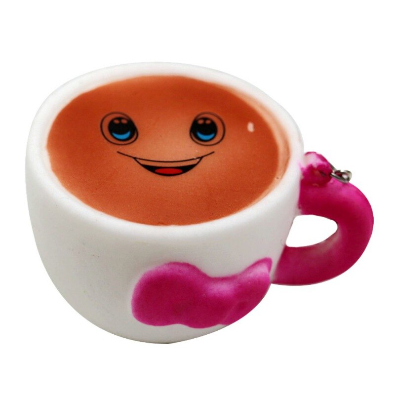 Squishy speelgoed Kawaii Cute Coffee Cup Squishy soft Slow Rising Cream Scented Stress Reliever Toy funny Key Chain kids