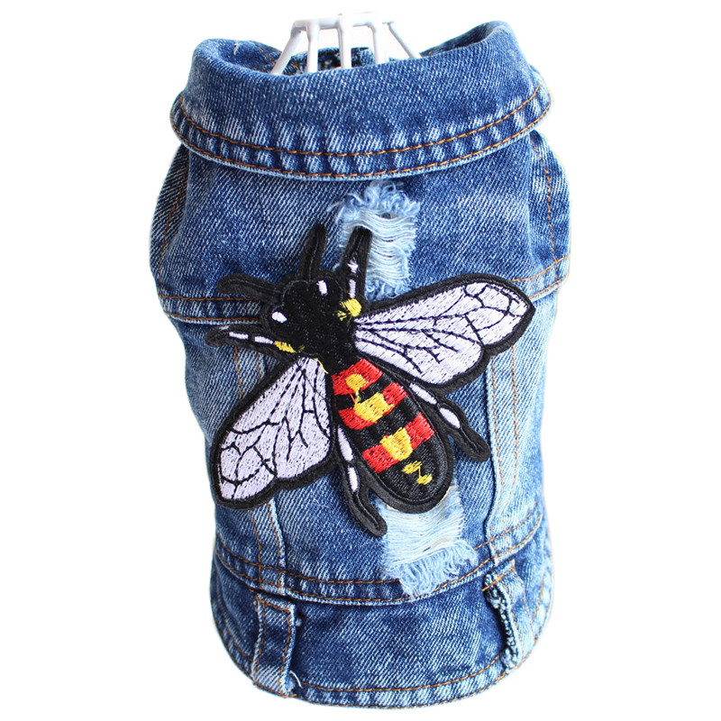 XS-2XL ropa vaquera para perros, abrigo vaquero para perros, ropa para cachorros, chaqueta vaquera para perros pequeños, chaleco para perros, abrigo, trajes para cachorros, ropa para gatos