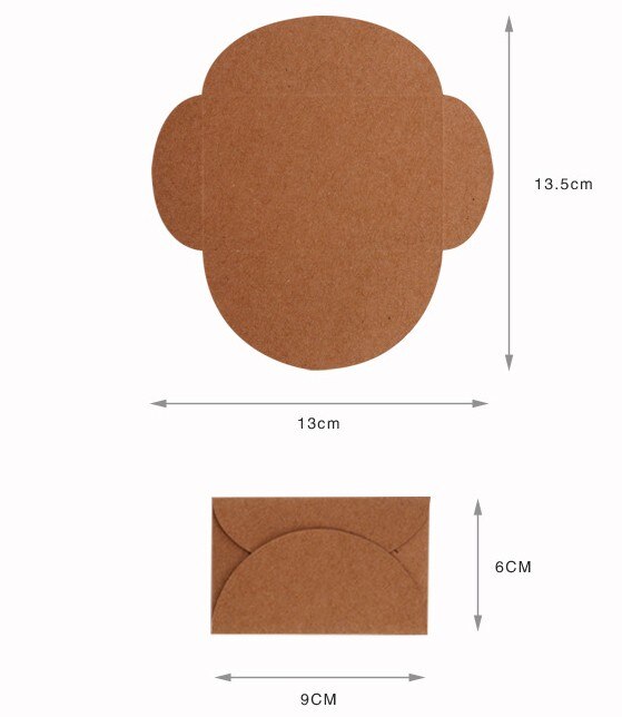 Sobres pequeños de papel Kraft para niños, bolsa de papel de de 9x6cm, sobres artesanales de , suministros escolares de oficina, 10 Uds.