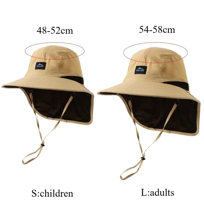 Zomer Brede Grote Rand Heren Vissershoed Waterdichte UV-bescherming Zonnehoed Wandelen Vissen Klimmen Oversized Safari Emmer Hoeden