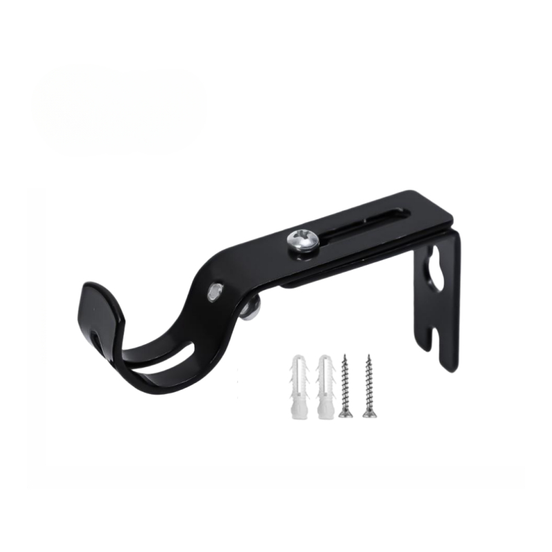 2Pcs Extendable Adjustable Curtain Rod Support with Screws Durable Curtain Rod Bracket Curtain Rod Holder Window Hardware: S / Bronze