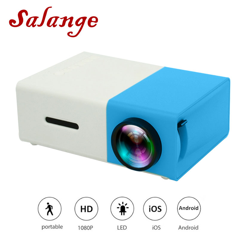 Salange YG300 Mini Projector LED Projector Lcd Projetor Audio HDMI USB Mini YG-300 Proyector Home Theater Media Player Beamer