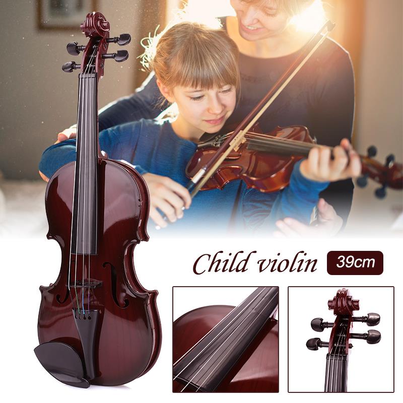 Børn violin studnets akustisk violin legetøj spiller abs sort musik tidlig uddannelse børns violin studerende børn