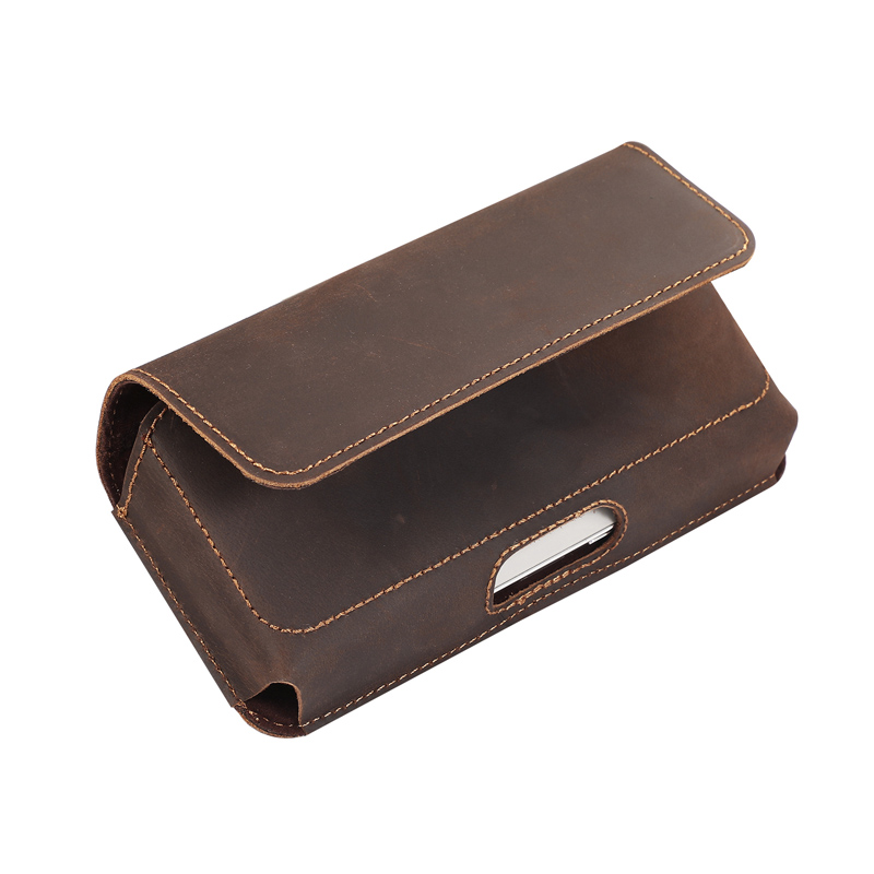 Genuine Leather Pouch For iphone 16Pro Max/16Plus/15Pro Max/15Plus/15/15Pro/14Pro/14/13/12 Phone Holster Belt Clip Case Holder