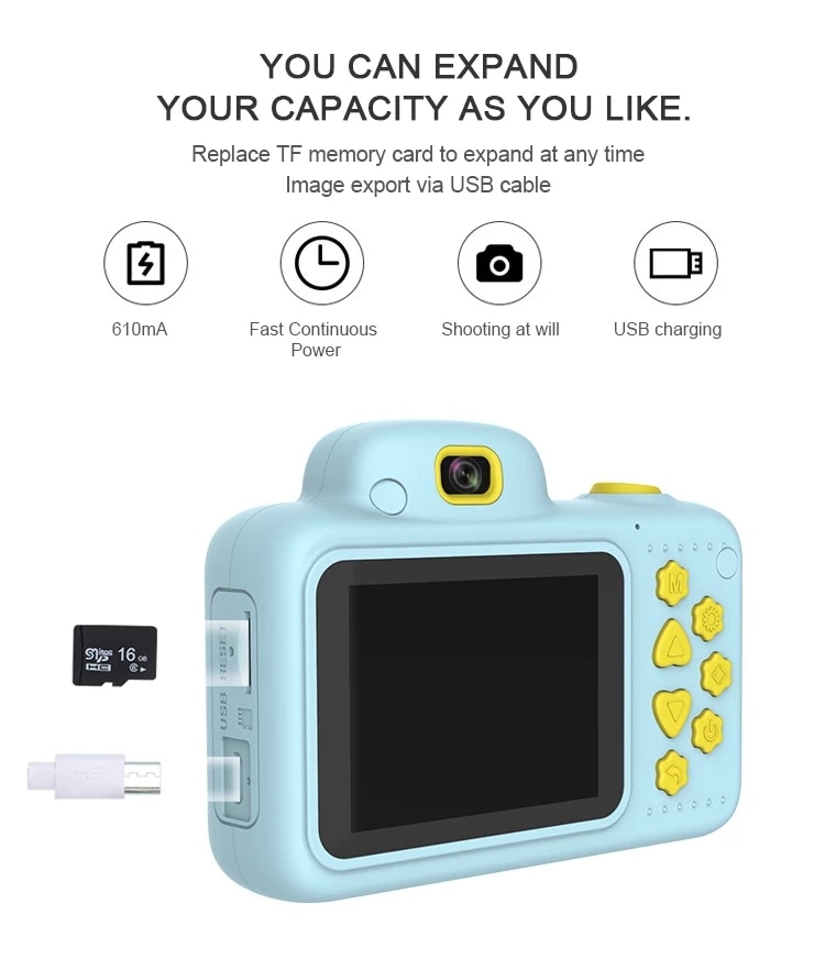 Caméra pour enfants étanche 1080P 2.4 pouces écran... - Grandado Caméra pour enfants étanche 1080P 2.4 pouces écran... - Grandado