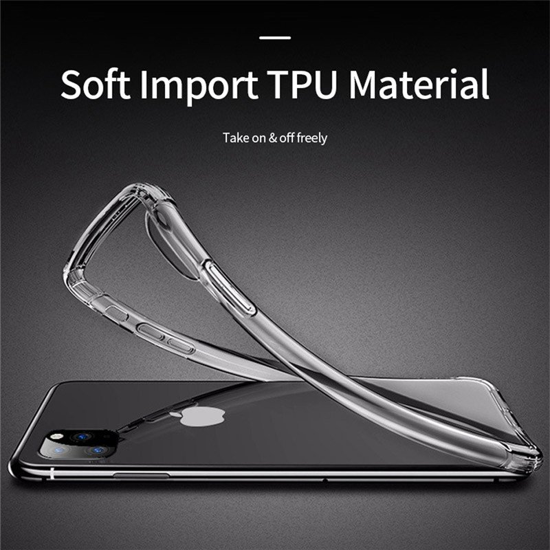 Custodia in Silicone Per iPhone 11 12 Pro Max Molle di TPU Della Copertura Posteriore Per iphone X XR XS 7 8 6 6S Plus 5S SE 12 Ultra Sottile Custodia Trasparente