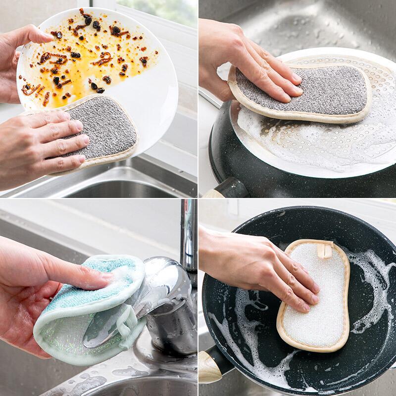 Esponja pano de limpeza pano para lavar louça utensílios de cozinha suprimentos de cozinha dupla face absorvente prato especial macio ferramenta de cozinha