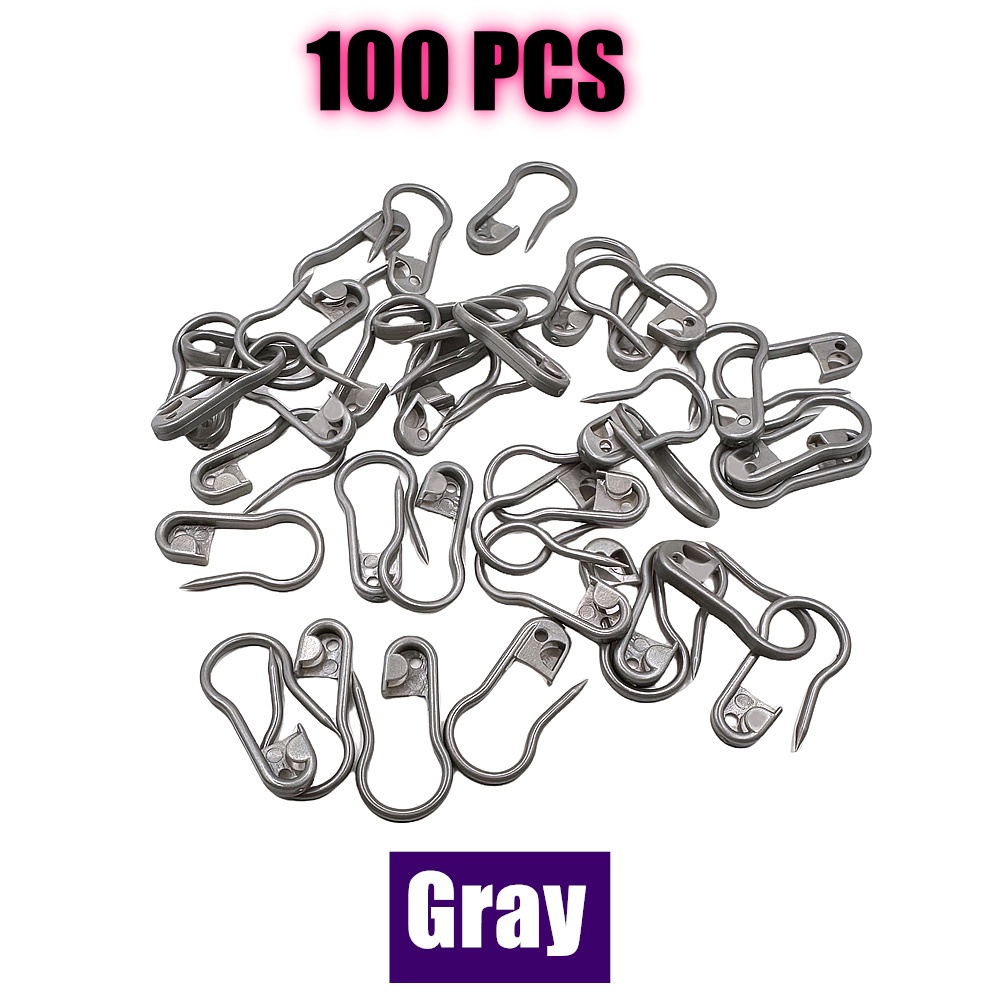 100 stk/eske fargerike plast sikkerhetsnåler strikkemarkører heklestingklemmer til gjør-det-selv strikking, sying, håndverk, klærtilbehør: Mørk grå