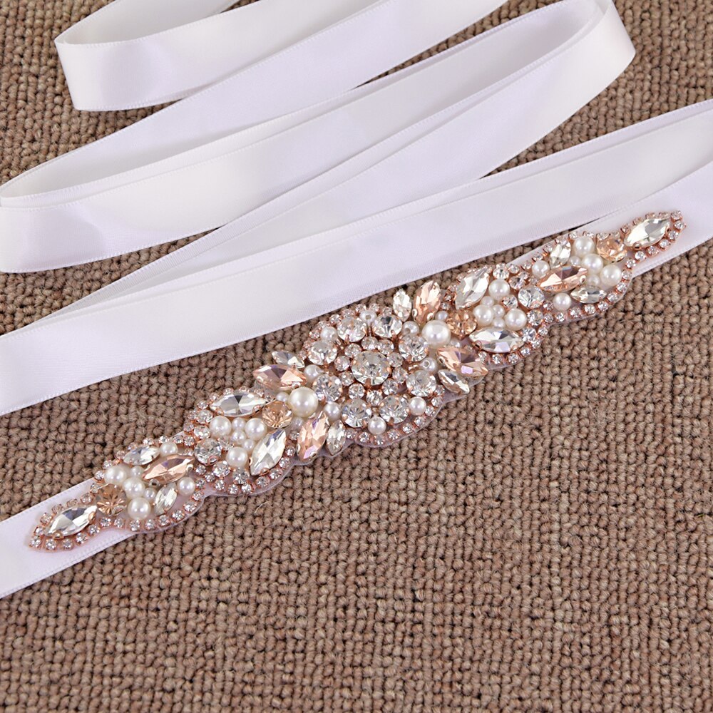 TRiXY S426 Squisito da sposa cintura di strass assetto applique da sposa cintura arrossire rosa cinghie di diamanti cintura da sposa dei telai da sposa