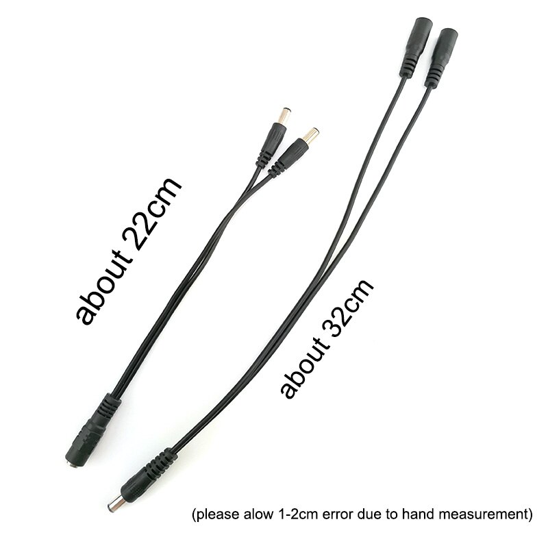 1 buchse auf 2 Männlich Weg Stecker DC Power Splitter Stecker Kabel für CCTV LED Streifen Licht Netzteil Adapter 5,5mm * 2,1mm