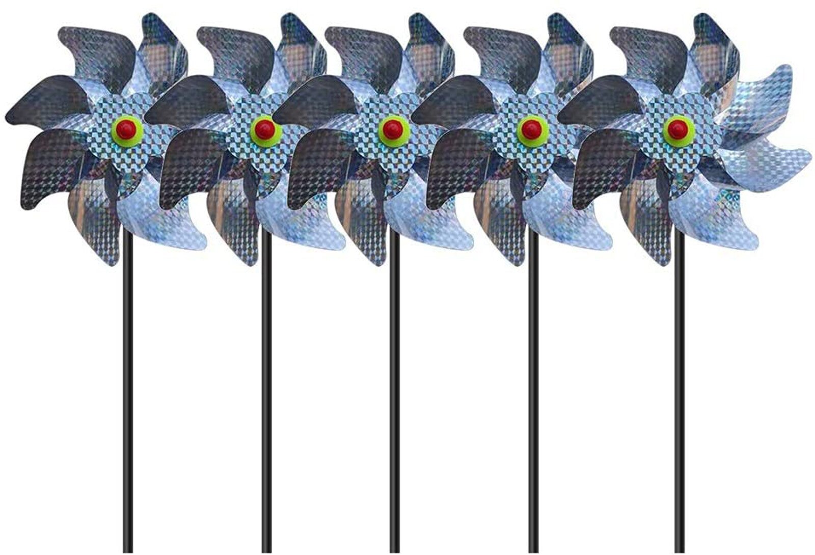 5PC Wind Spinner Bird Proofing Device Garden Decoration Outdoor Bird Scaring Magic Device Yard Garden Decor Ornament Stake: Default Title