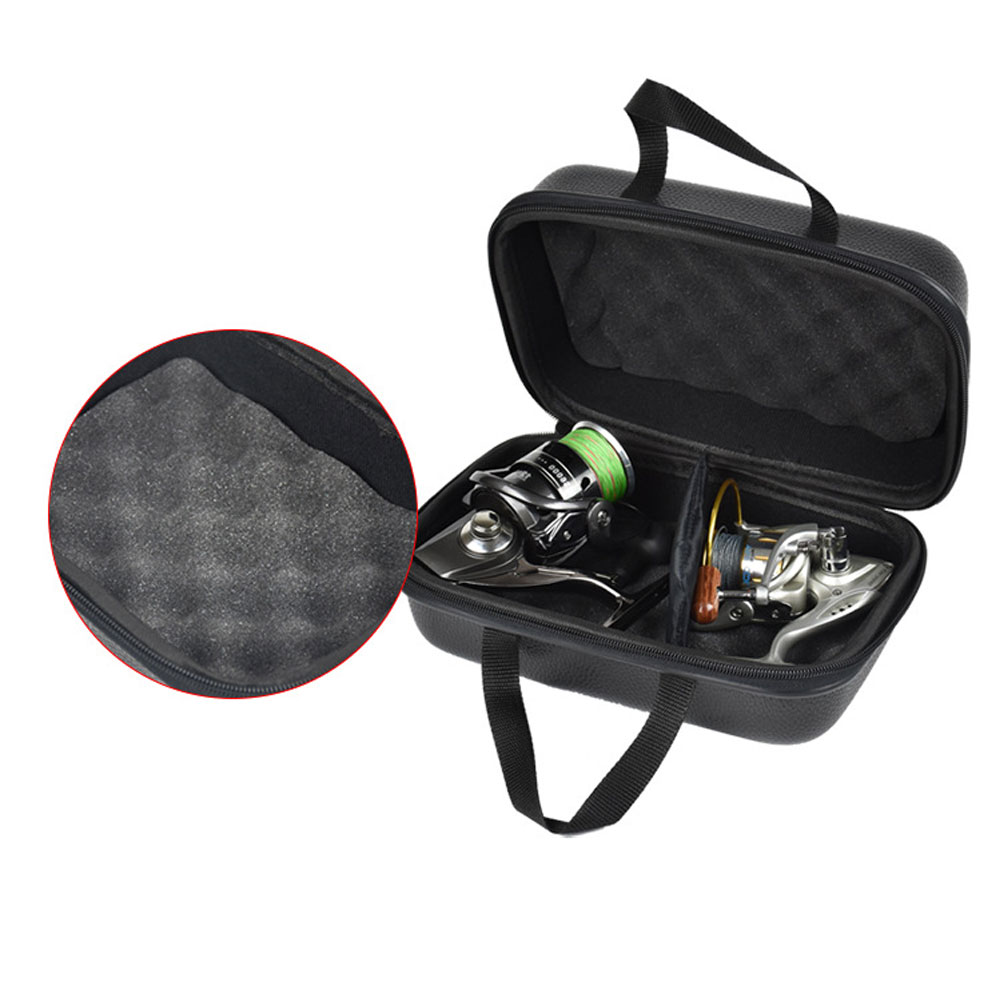 AS Fishing Reel Bag Large Capacity Removable Multi-Purpose Partition Waterproof Adjustable Fishing Reel Holder Storage Case