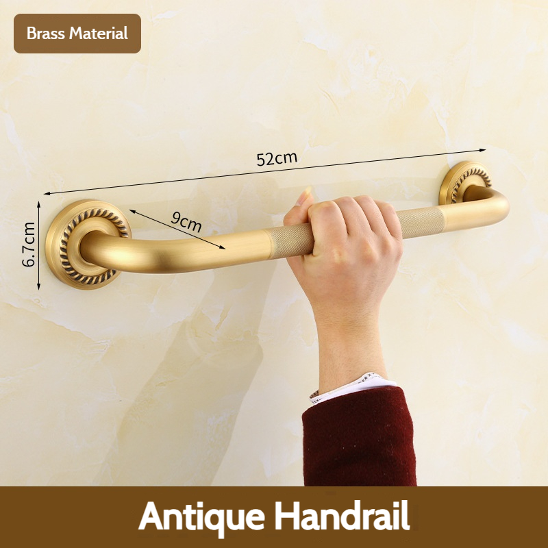 Antieke badkameraccessoiresets van geborsteld messing: handdoekrek, toiletpapierhouder, zeephouder, handdoekrek, badkamerbeslagsets: Wit