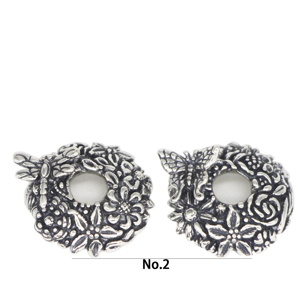 Visco 925 prata esterlina sorte trevo joaninha borboleta libélula flor charme grânulo jóias: 2