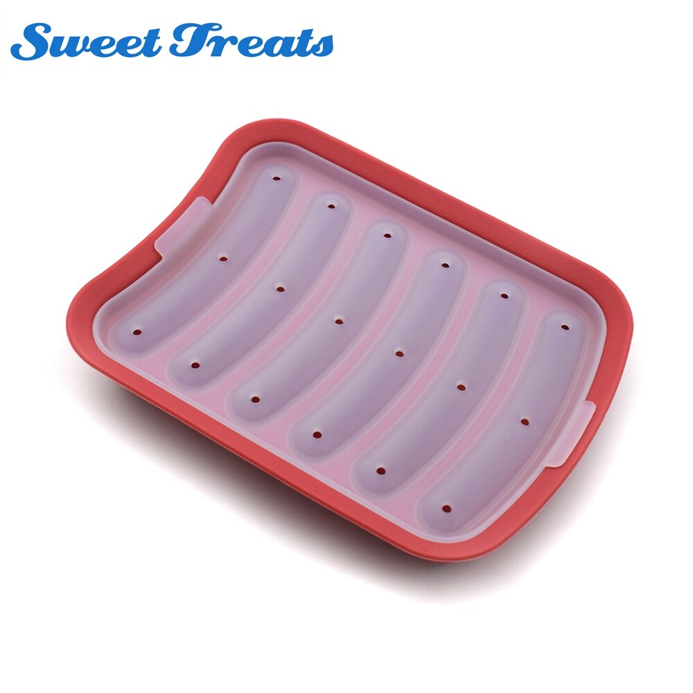 Sweettreats Worst Maken Mold Siliconen Burger Dog Maker Mould Met 6 Patty Makers Magnetron Veilig Worst Maker