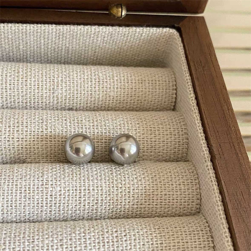 Collana con ciondolo papillon con perla imitazione grigia alla moda per donna impostato di gioielli di tendenza con orecchini a forma di fiocco fatti a mano semplici: Oro scuro