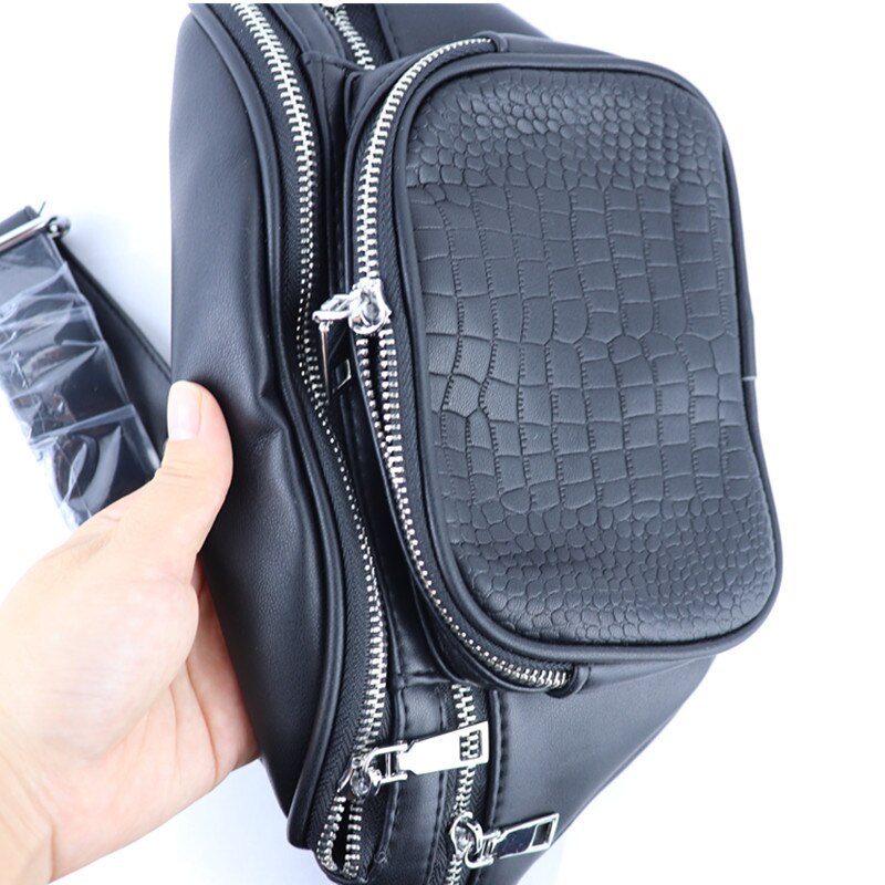 Taille Taschen Für Frauen Stein aufbringen Leder Kette Taille Tasche Gürtel Freizeit Brust Pack Frauen Schulranzen Bauch Band Gürtel tasche 40#