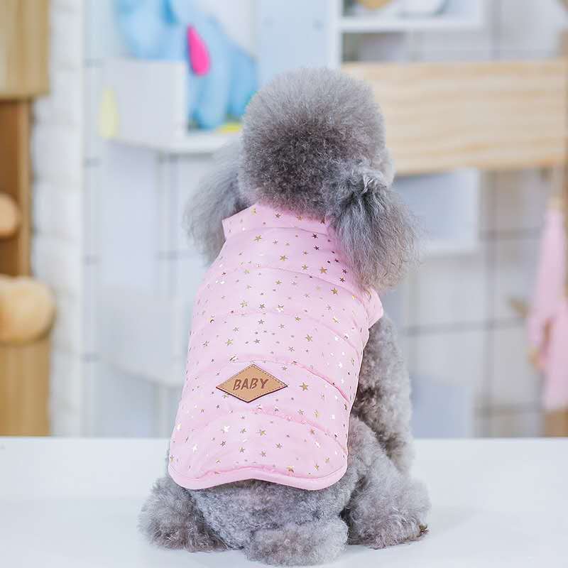 Hund vintertøj til små mellemstore kæledyr varm hund frakke jakke til små hunde chihuahua juleårspynt til hunde: Lyserød / S
