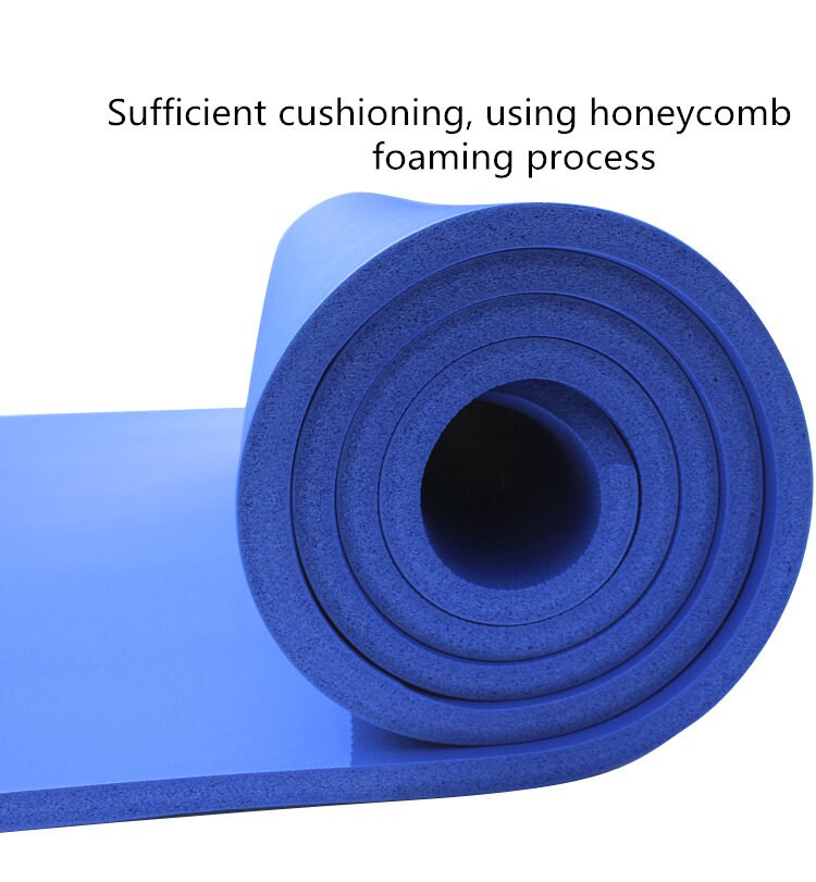 NBR Yoga Mat - 185x80cm - 15mm Thick - Non-Slip - Odorless - Fitness Pilates Home Sport Gym Exercise Mat
