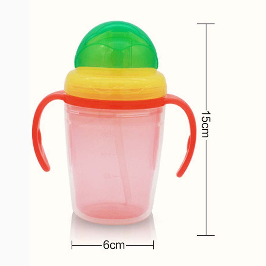 230ml schattige babybekers voor kinderen, kinderen leren eten, drinken, water drinken, drinkbeker, rietje, handvat, fles, mamadeira, tuitbeker, trainingsbeker