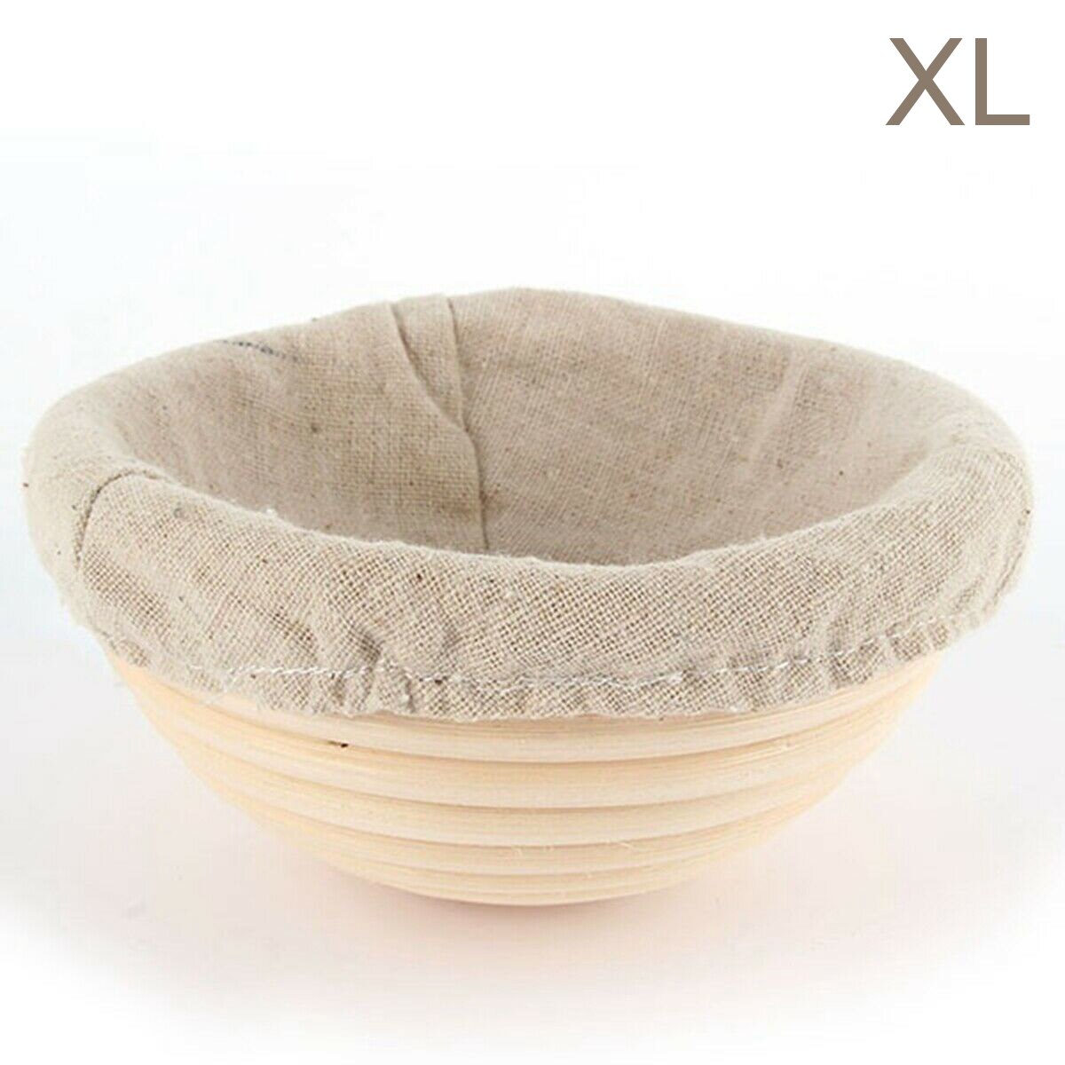 Round Banneton Dough Rising Rattan Bread Proofing Baskets for Home Baking USJ99: xl