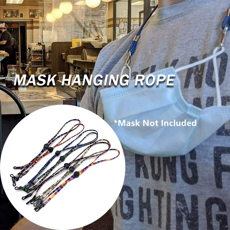 1Pcs Verstelbare Gezichtsmasker Opknoping Touw Gezichtsmasker Lanyard Anti-Verloren Wegwerp Masker Houder Traceless Oor Opknoping Touw