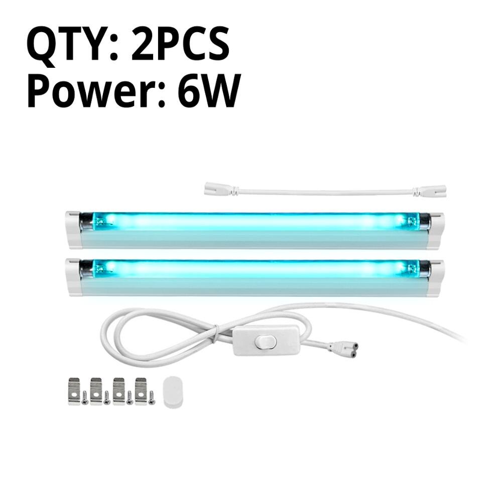 UV-C Uv Quarz lampe 6W 8W UVC T5 Rohr UV Sterilisator Desinfection Bakterizide lampe Keimtötende glühbirne 110V/220V: 2Pcs 6W With Plug / 110V