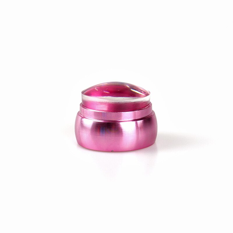 Transparent Head Nail Stamper Scraper Set Silicone Stamper for Nail Art Stamping Plate Template Stamp Tools: Rose