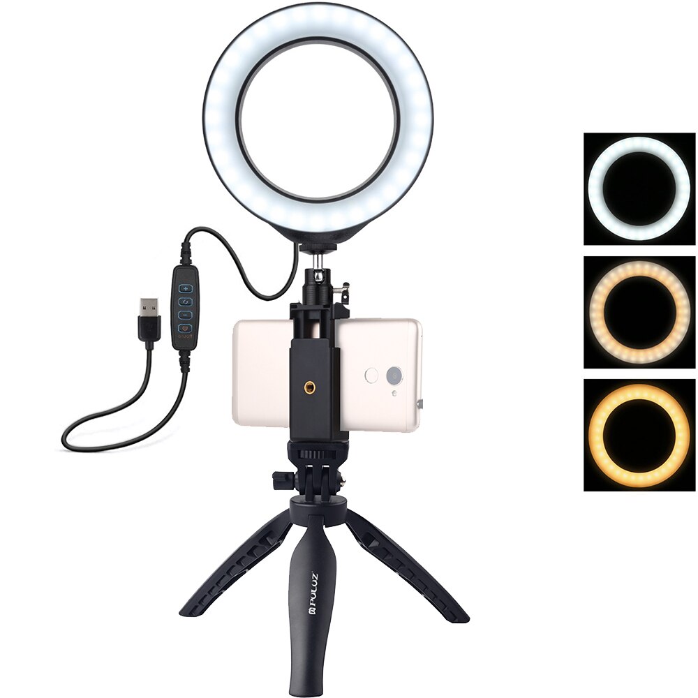 Desktop Mini Tripod with Mount Holder Cold Shoe for Mobile Phones Stands for Live Video Blogger