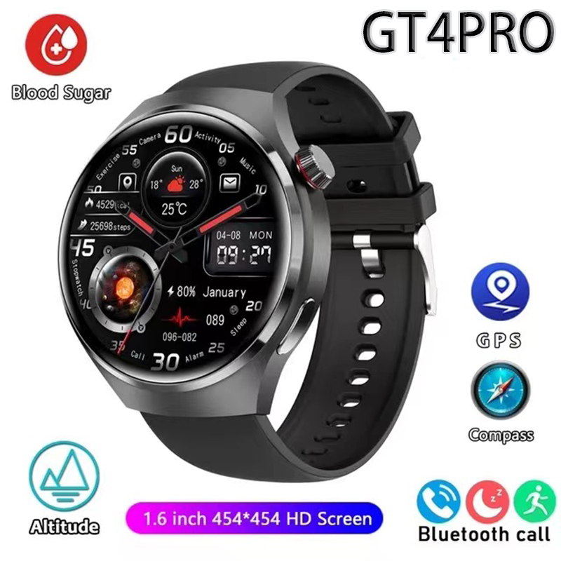 Huawei-Montre connectée GT4 Pro pour homme, GPS, NDavid, écran AMOLED 360x360, fréquence cardiaque, appel Bluetooth, étanche IP68, 2024: WHITE