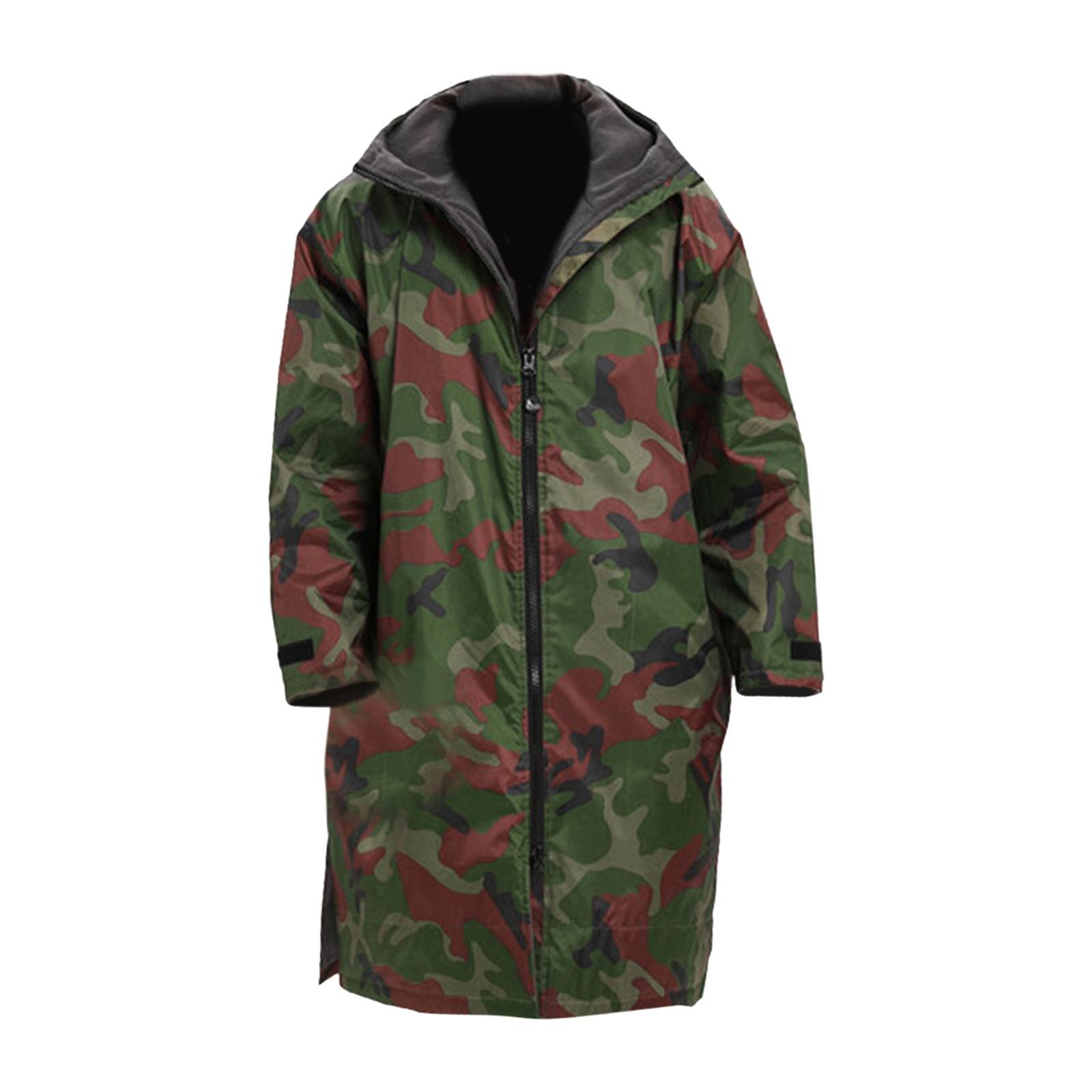 Long Sleeve Change Jacket Robe - Stay Warm &amp; Dry - Waterproof Oversized Swim Parka - for Swimming/Surfing: Black L