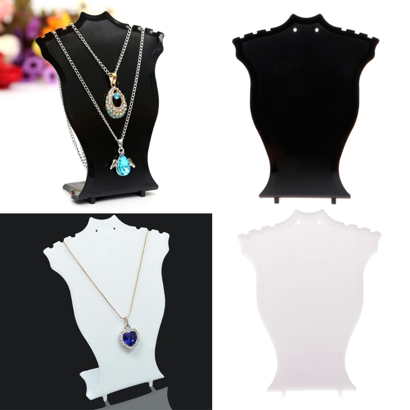 Pendant Necklace Chain Earring Jewelry Bust Display Holder Stand Showcase Rack