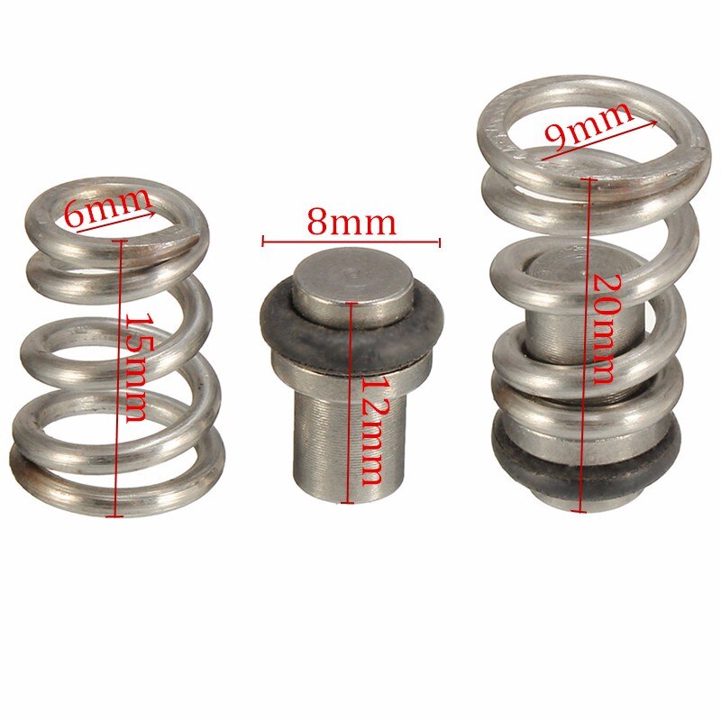 8 Pcs Stainless Steel Poppet Valves With Springs - Universal Replacement For Ball & Pin Lock Beer Kegs, Homebrewing