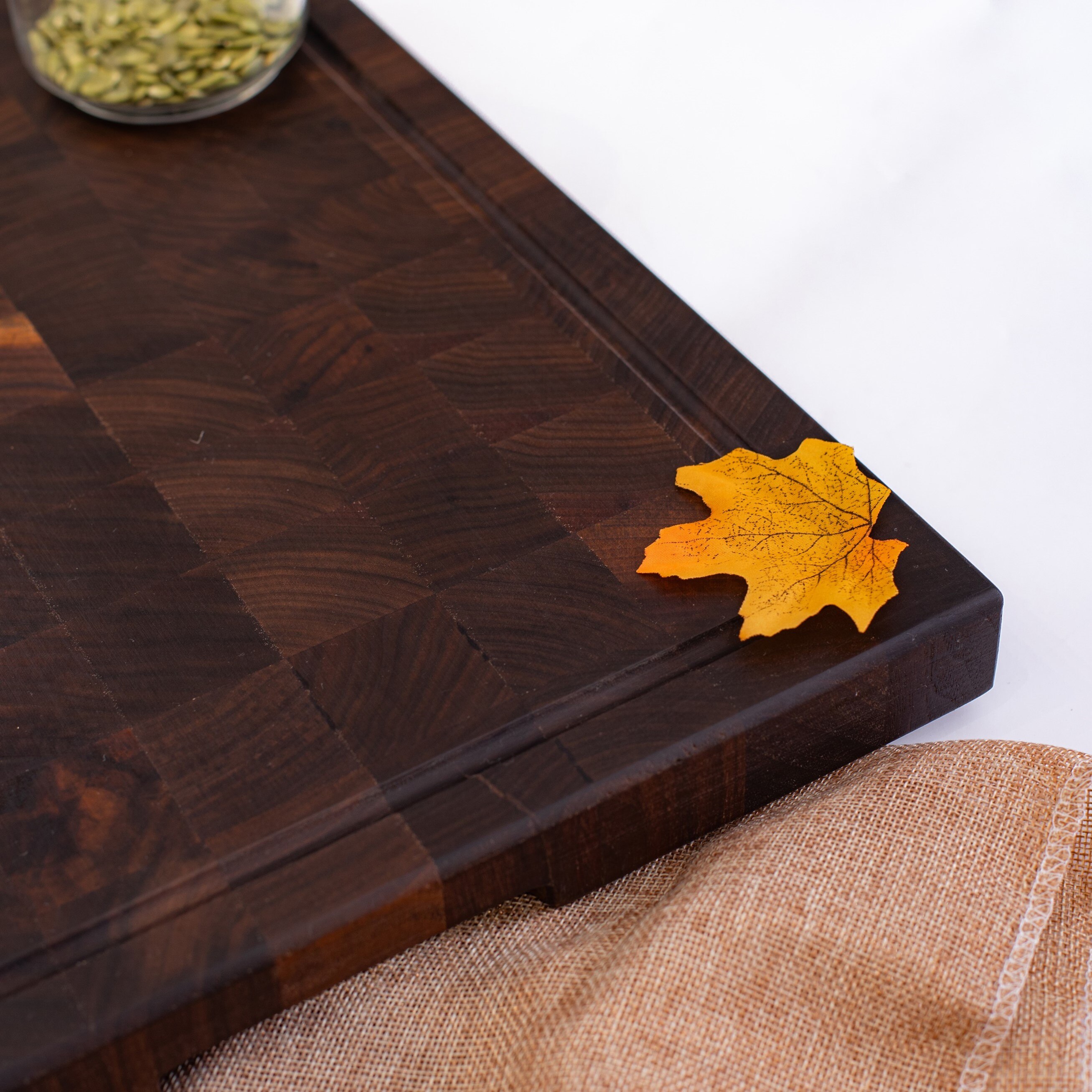 walnut wood chess cutting board end -grain cutting board wood chopping blocks