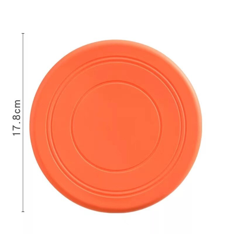 Fargerik leke for valp hund tallerken spill hunder leker store kjæledyr trening flying disk tilbehør fransk bulldog pitbull varer: Oransje