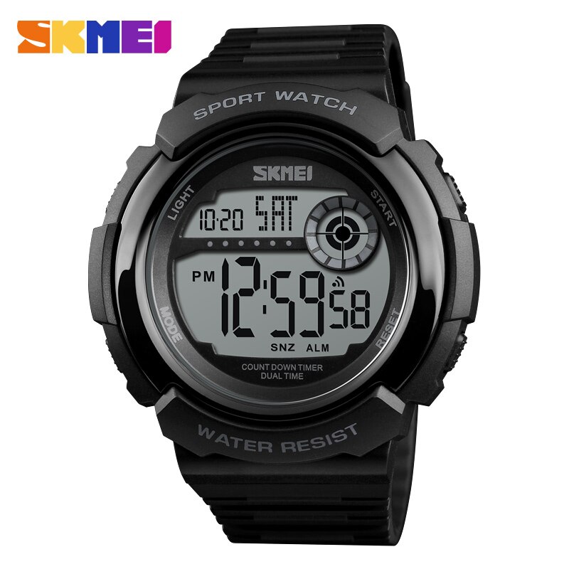 SKMEI Casual Sport Watch Men 5Bar Waterproof Chronograph Watches Alarm Clock Digital Watch Relogio Masculino 1367