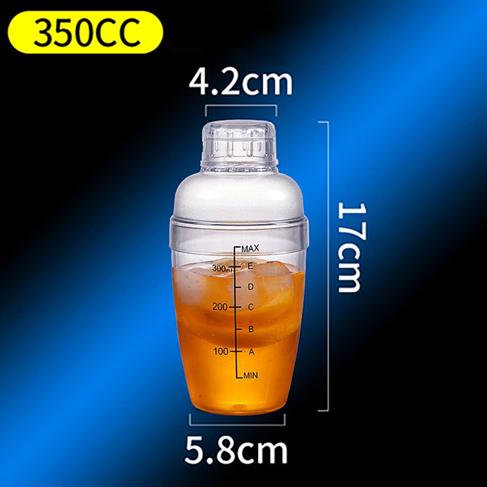 Plastic Martini Cocktail Shaker 350ml/530ml/700ml/1000ml Wine Shaker Cup Wine Beverage Mixer Drink Mixer Barware Bar Tool: 350ml